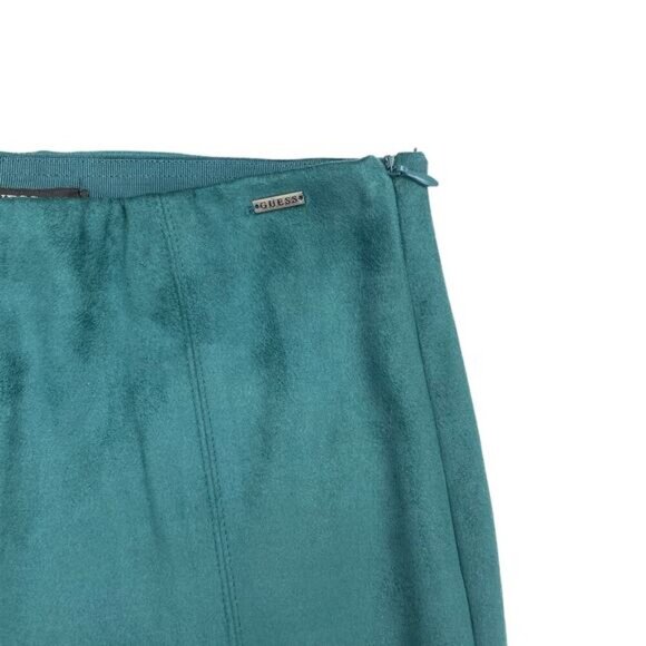GUESS Maya Faux Suede Leggings Sz Small Turquoise - Picture 4 of 7